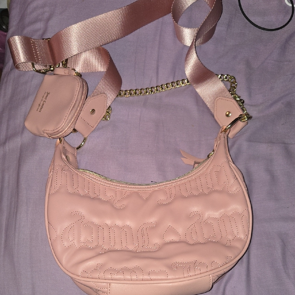 Juicy Couture Pink Quilted Crossbody Bag